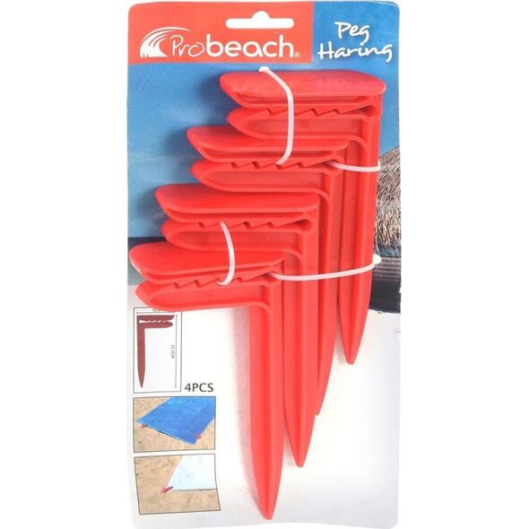 ProBeach Uchwyty na Plażę 4 szt. ProBeach Śledzie Klipsy Wbijane do Ręcznika Koca Plażowego