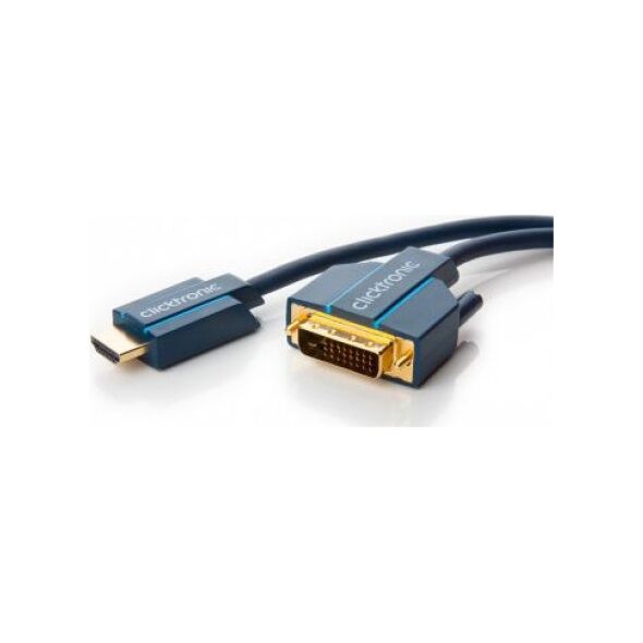 Kabel Clicktronic HDMI - DVI-D 7.5m granatowy (JAB-1339100)