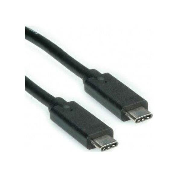 Kabel USB Roline USB-C - USB-C 0.5 m Czarny (11.02.9000)