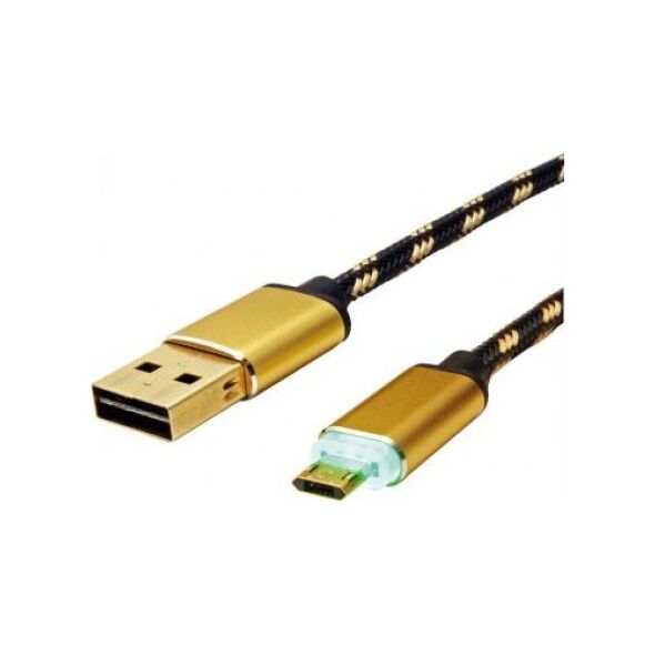 Kabel USB Roline USB-A - 1 m Żółty (11.02.8319)