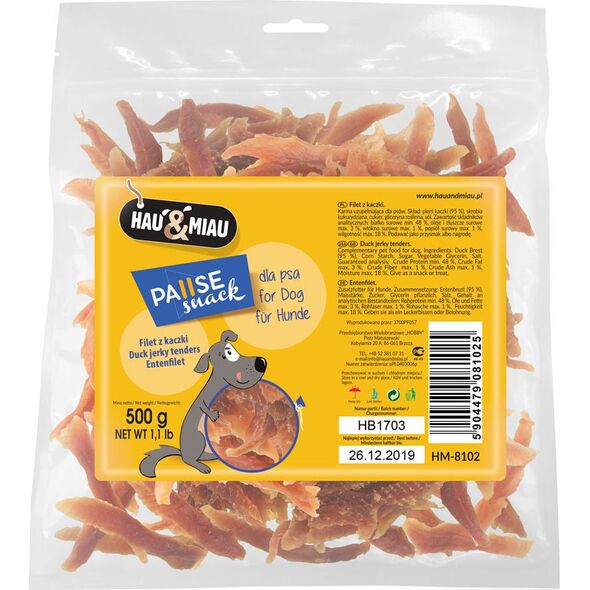 Hau&Miau Hau&Miau filet z kaczki 500g HM-8102