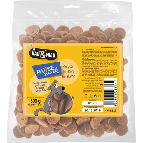 Hau&Miau Hau&Miau Talarki z kaczki 500g HM-8113
