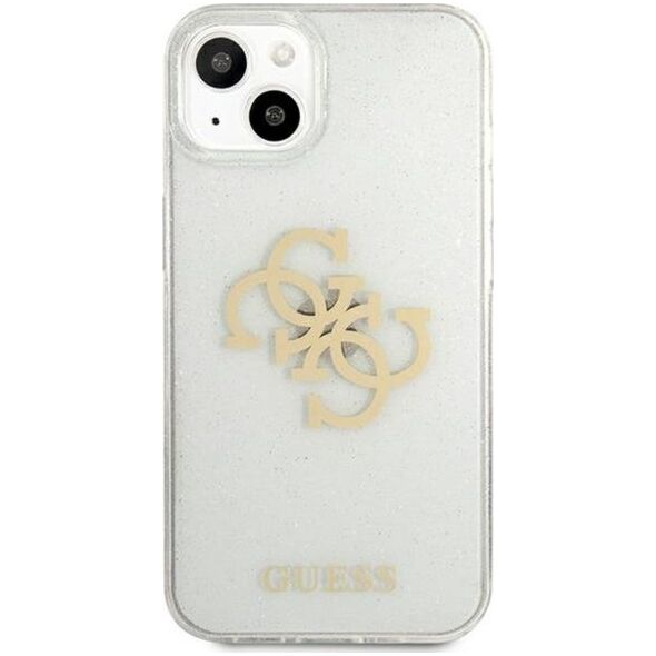 Guess Etui Guess GUHCP13SPCUGL4GTR Apple iPhone 13 mini transparent hard case Glitter 4G Big Logo