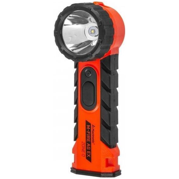 Latarka MacTronic Latarka ręczna kątowa, Mactronic M-FIRE AG, 323 lm, bateryjna (4x AA), zestaw (baterie, klips metalowy, klips z tworzywa), kolor pomarańczowy, pudełko