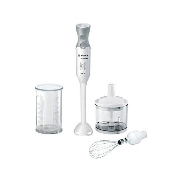 Blender Bosch Bosch Blender ErgoMixx MSM66050 Hand Blender, 600 W, Number of speeds 12, Turbo mode, Chopper, Ice crushing, White