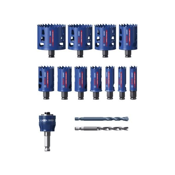 Bosch Bosch hole saw Tough material set 14 pieces - 2608900448 EXPERT RANGE