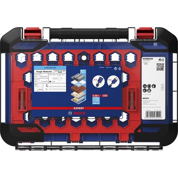 Bosch Bosch hole saw Tough material set 14 pieces - 2608900448 EXPERT RANGE