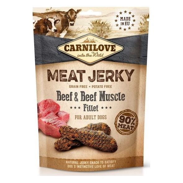 Brit Carnilove Dog Jerky Beef & Beef Fillet - wołowina i filet wołowy 100g
