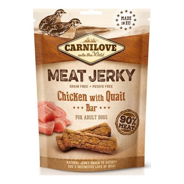 Brit Carnilove Dog Jerky Chicken with Quail Bar - kurczak i przepiórka 100g