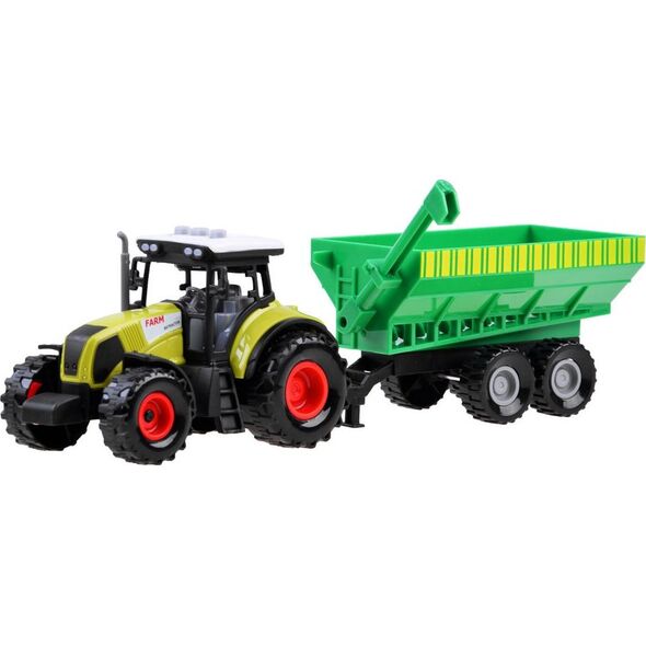 Jokomisiada Zestaw 3 x Traktor + przyczepa dla farmera ZA3908