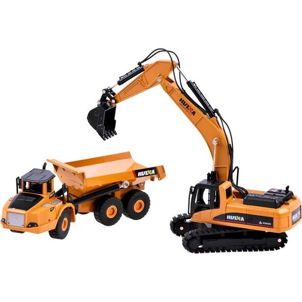 Jokomisiada Zestaw metalowa koparka + wywrotka modele ZA3910
