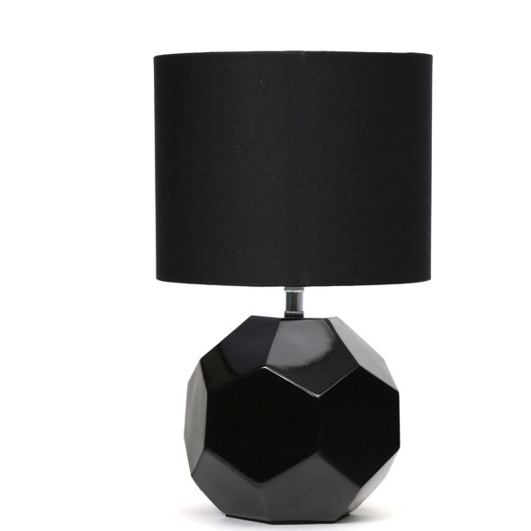 Lampa stołowa Platinet PLATINET TABLE LAMP E27 25W CERAMIC CUBIC BASE 1,5 M CABLE BLACK [45672]