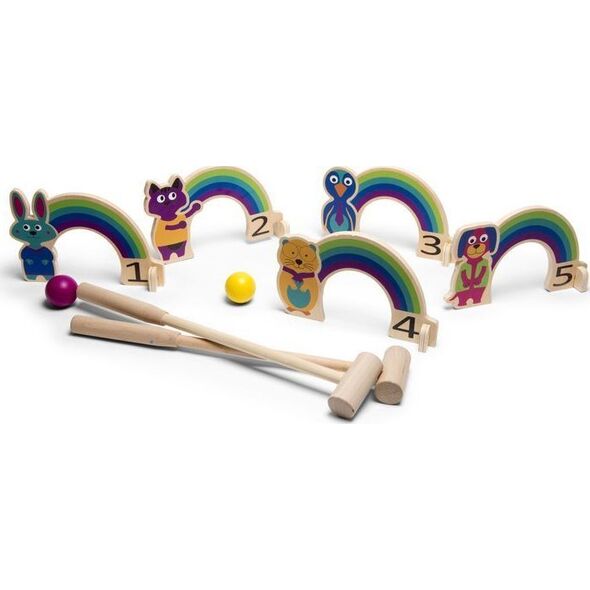 BS Toys BS Toys, Drewniany krykiet Tęcza