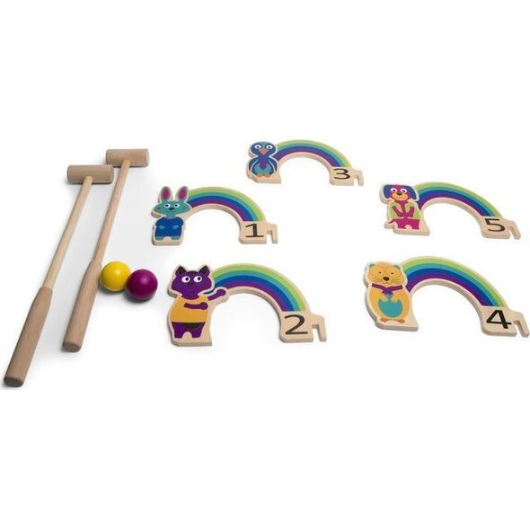 BS Toys BS Toys, Drewniany krykiet Tęcza