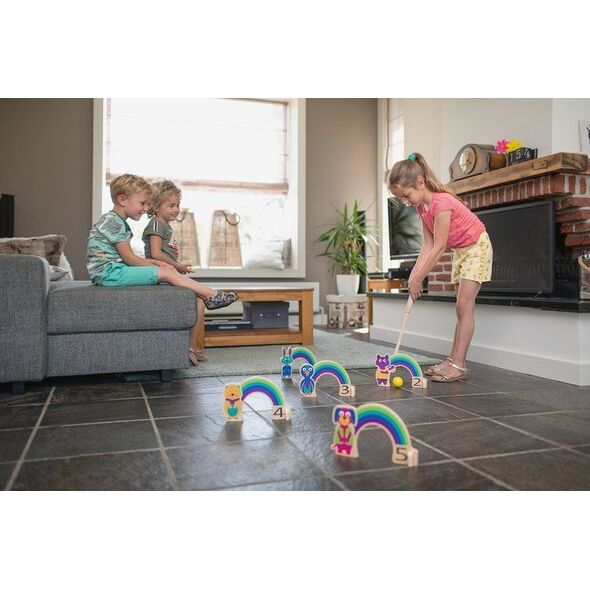 BS Toys BS Toys, Drewniany krykiet Tęcza