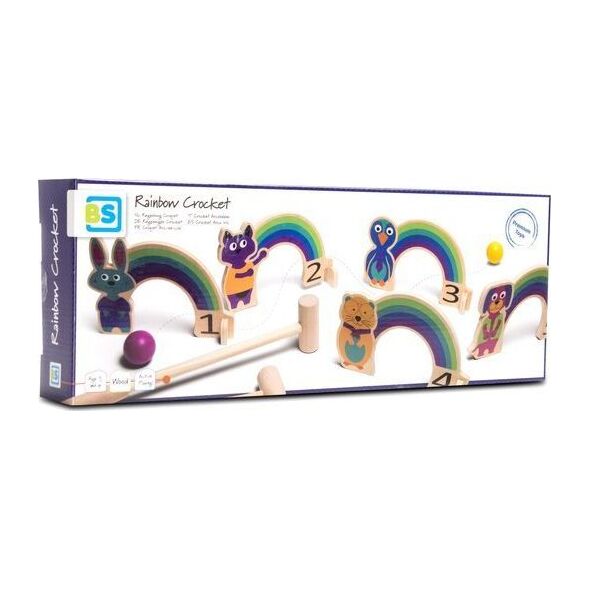 BS Toys BS Toys, Drewniany krykiet Tęcza