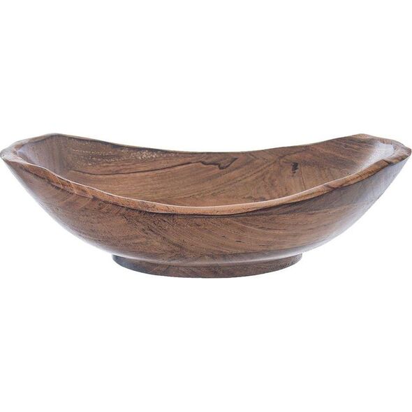 Qualy Miska drewniana mango na owoce i warzywa misa do serwowania dań sałatek dekoracyjna 30x27,5 cm 1,6 l