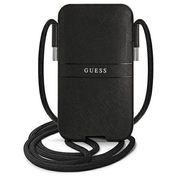 Guess Guess Torebka GUPHMPSASBBK 6,1" czarny/black Saffiano Strap