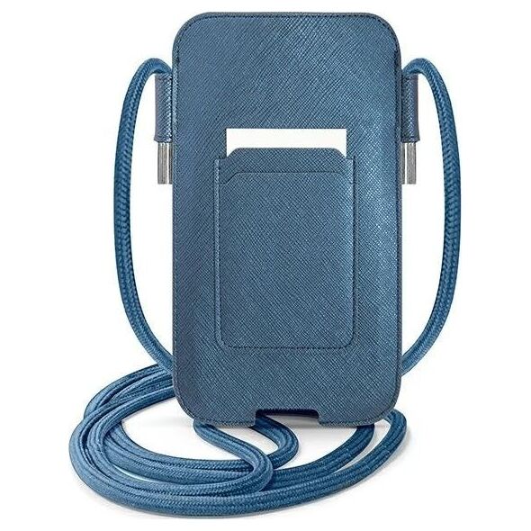 Guess Guess Torebka GUPHLPSASBBL 6,7" niebieski/blue Saffiano Strap