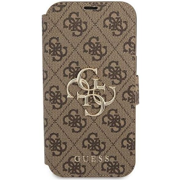 Guess Guess GUBKP13L4GMGBR iPhone 13 Pro / 13 6,1" brązowy/brown book 4G Big Metal Logo