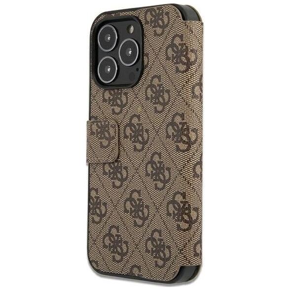 Guess Guess GUBKP13L4GMGBR iPhone 13 Pro / 13 6,1" brązowy/brown book 4G Big Metal Logo