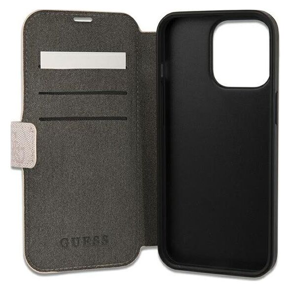 Guess Guess GUBKP13X4GMGPI iPhone 13 Pro Max 6,7" różowy/pink book 4G Big Metal Logo