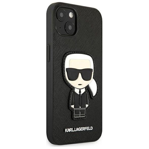 Karl Lagerfeld Karl Lagerfeld KLHCP13SOKPK iPhone 13 mini 5,4" czarny/black hardcase Saffiano Ikonik Karl`s Patch