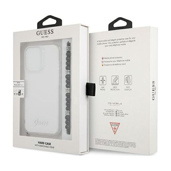 Guess Guess GUHCP13XKPSBK iPhone 13 Pro Max 6,7" Transparent hardcase Black Pearl