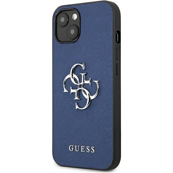 Guess Guess GUHCP13SSA4GSBL iPhone 13 mini 5,4" niebieski/blue hardcase Saffiano 4G Metal Logo