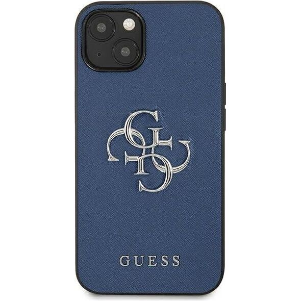 Guess Guess GUHCP13SSA4GSBL iPhone 13 mini 5,4" niebieski/blue hardcase Saffiano 4G Metal Logo