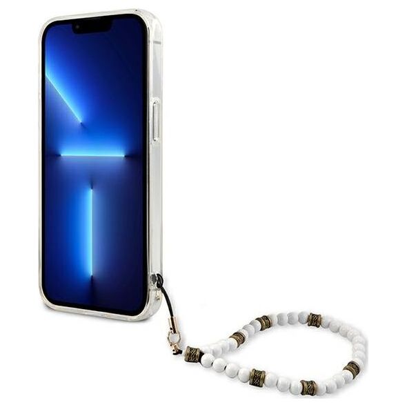 Guess Guess GUHCP13SKPSWH iPhone 13 mini 5,4" Transparent hardcase White Pearl