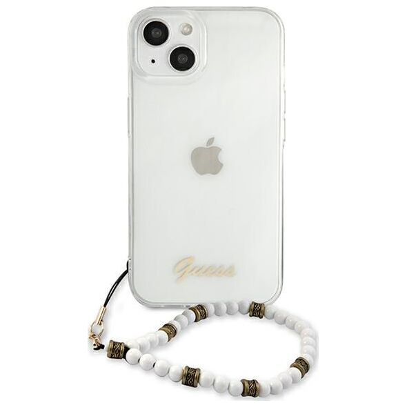 Guess Guess GUHCP13SKPSWH iPhone 13 mini 5,4" Transparent hardcase White Pearl