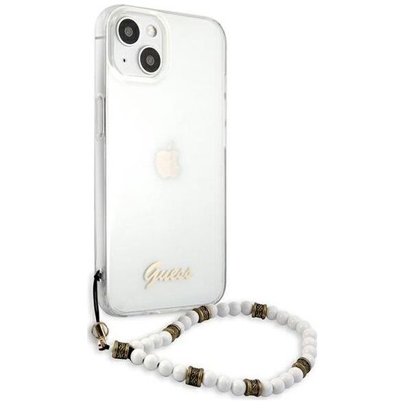 Guess Guess GUHCP13SKPSWH iPhone 13 mini 5,4" Transparent hardcase White Pearl