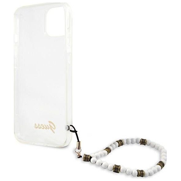 Guess Guess GUHCP13SKPSWH iPhone 13 mini 5,4" Transparent hardcase White Pearl