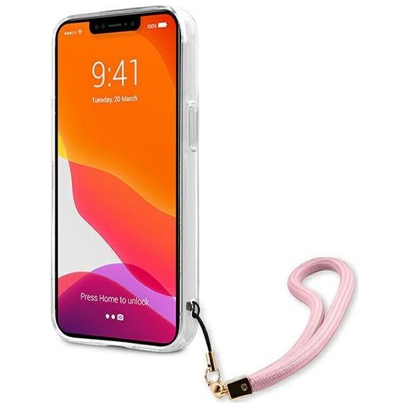 Guess Guess GUHCP13LKCABPI iPhone 13 Pro / 13 6,1" różowy/pink hardcase Camo Strap Collection