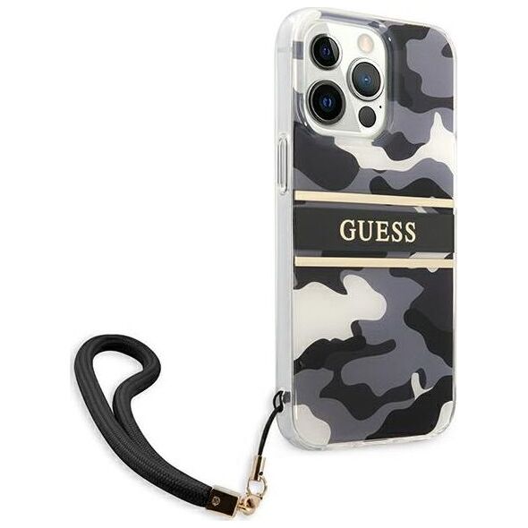 Guess Guess GUHCP13LKCABBK iPhone 13 Pro / 13 6,1" czarny/black hardcase Camo Strap Collection