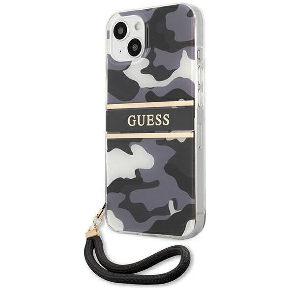 Guess Guess GUHCP13MKCABBK iPhone 13 6,1" czarny/black hardcase Camo Strap Collection