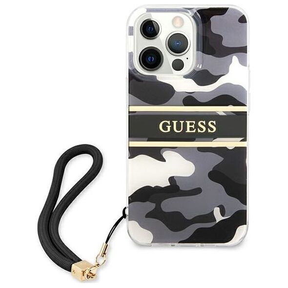 Guess Guess GUHCP13XKCABBK iPhone 13 Pro Max 6,7" czarny/black hardcase Camo Strap Collection