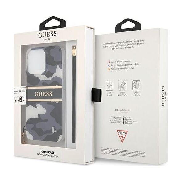 Guess Guess GUHCP13XKCABBK iPhone 13 Pro Max 6,7" czarny/black hardcase Camo Strap Collection