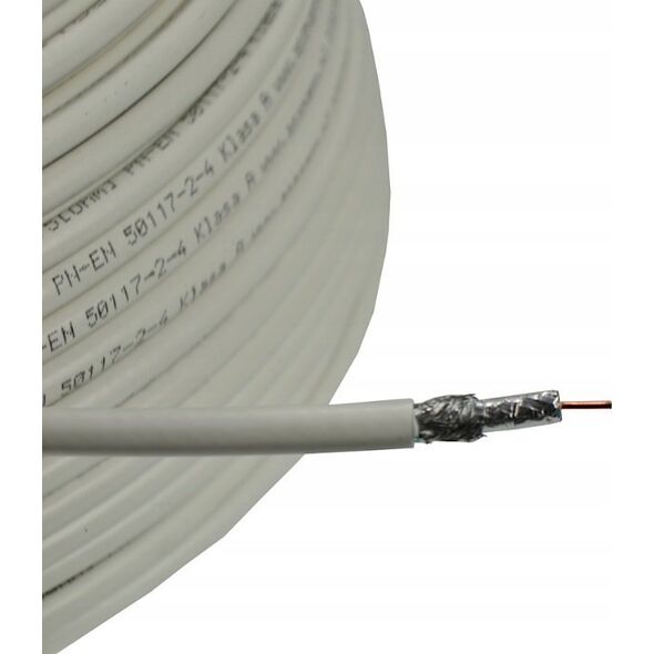 Digitus DIGITUS Coaxial cable RG-6 75 Ohm shielded foil + braid 77 percent Eca PVC 500m white reel