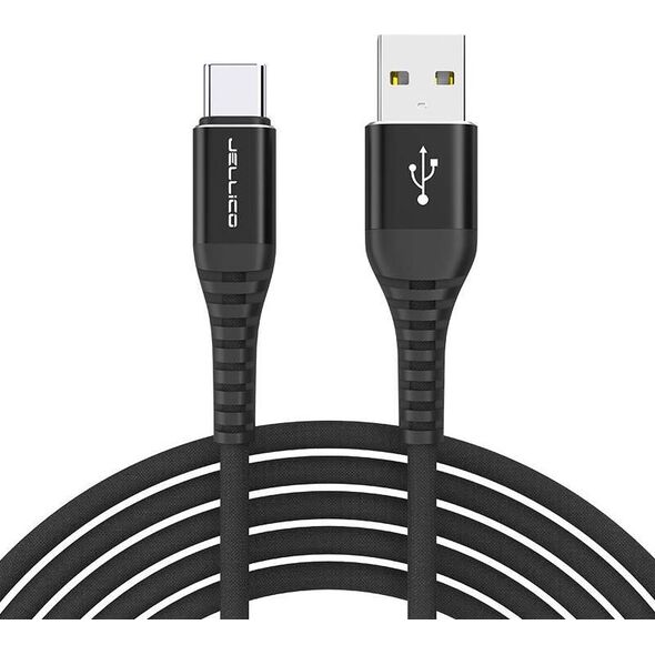 Ładowarka Ładowarka Sieciowa USB 18W 3.1A JELLICO C32 Quick Charge 3.0 + Kabel USB-C TYP C czarna
