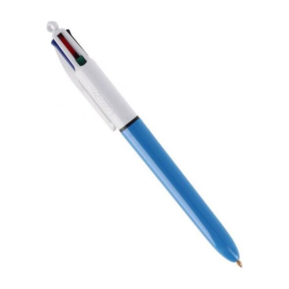 Długopis 4-kolorowy 1 mm niebieski/biały