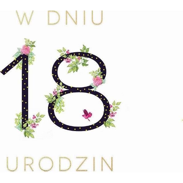 Clear Creation Karnet Swarovski kwadrat CL1818_PO Urodziny 18