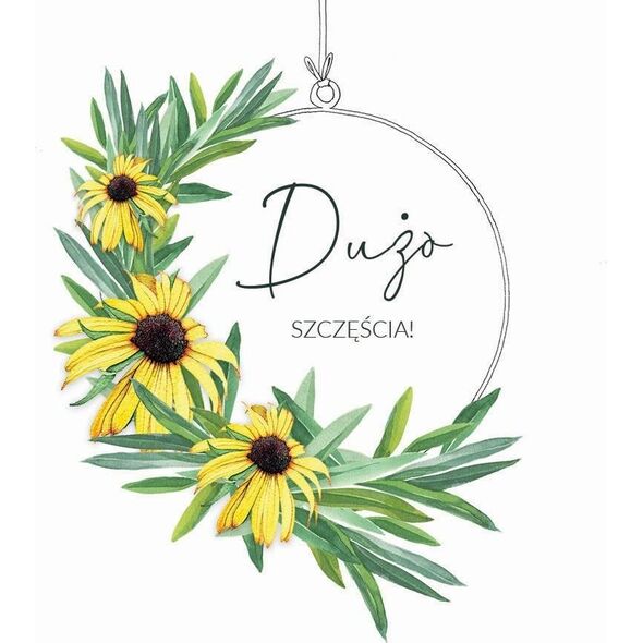 Clear Creation Karnet Swarovski kwadrat CL4005_PO Dużo Szczęścia!