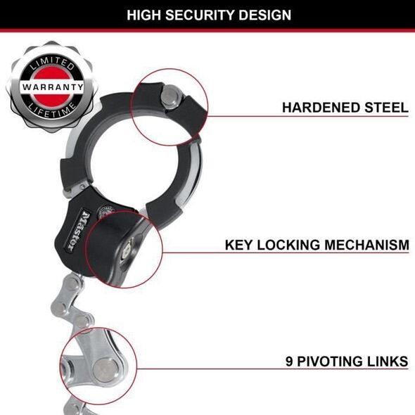 MasterLock Master Lock Street Cuff with Key long 8290EURDPRO