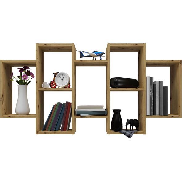 Topeshop REGAŁ WISZĄCY BILBAO 7.0 ŚCIENNY PÓŁKI DĄB ARTISAN