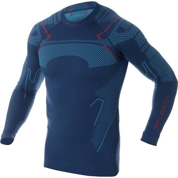 Brubeck LS13040A Bluza męska THERMO jeansowy L