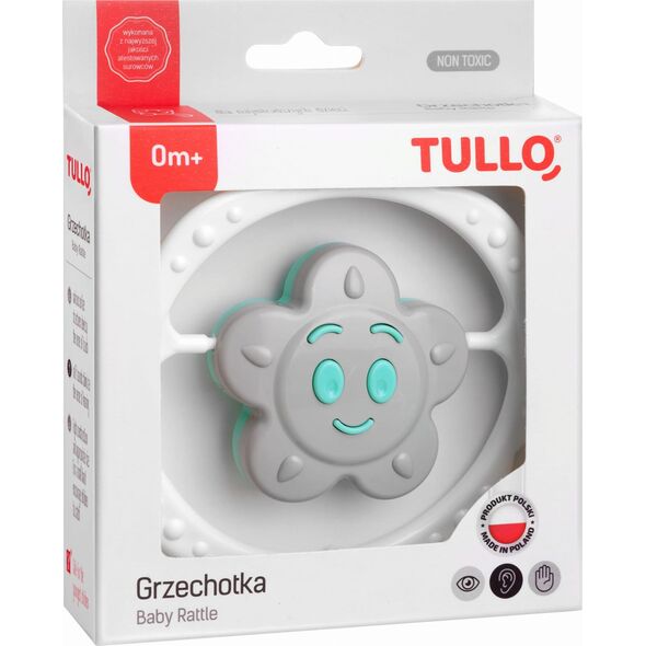 Tullo Grzechotka kwiatek miętowo-szary 173 Tullo
