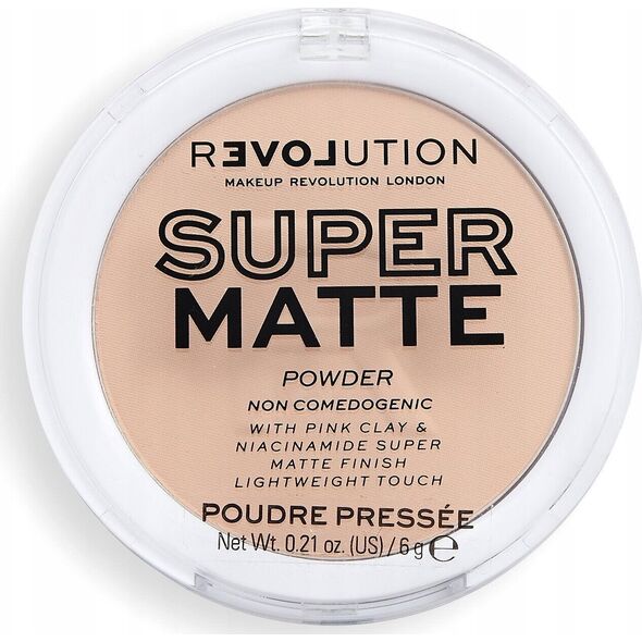 Makeup Revolution Makeup Revolution Super Matte Pressed Powder Puder matujący - Vanilla 6g
