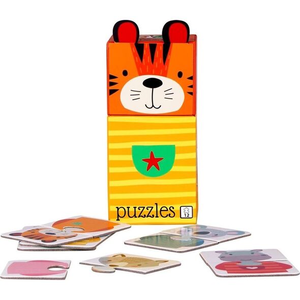 Barbo Toys Puzzle dla dzieci 6 układanek po 2el Zwierzątka